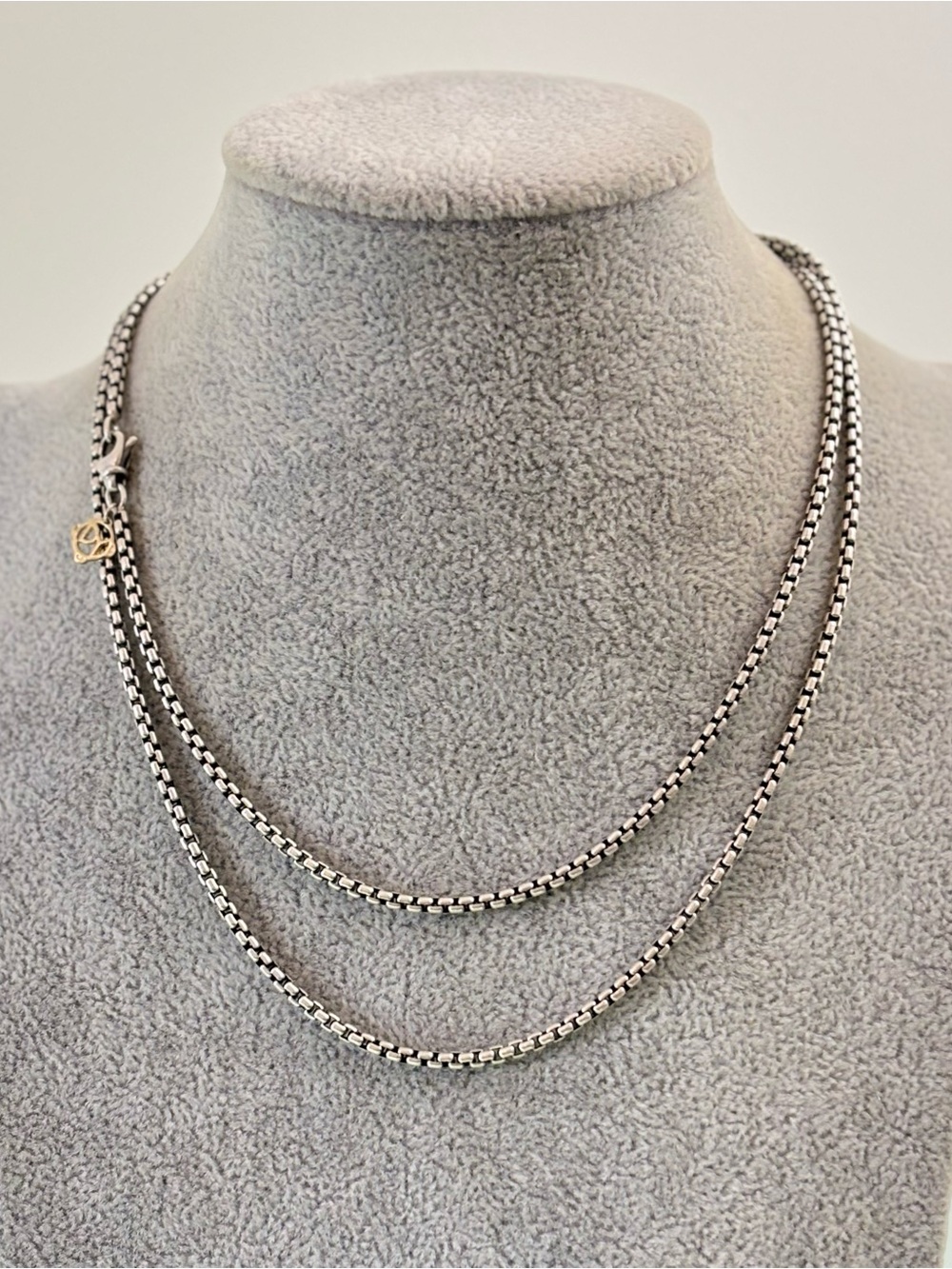 David Yurman Sterling silver 2.7mm Box Chain Necklace 32"
